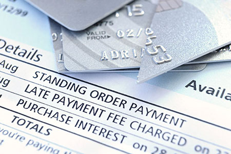 cut up credit card on a statement